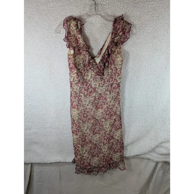 Anna Sui 100%silk dress sz 6 EUC maro$441 - Image 1 of 4