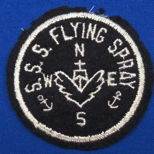 Pfadfinder S.S.S. Sea Scout Schiff Flying Spray blau Filz Patch 2510C1 - Bild 1 von 3