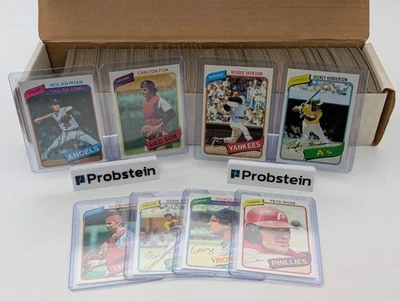 1980 Topps  COMPLETE SET (726) Rickey Henderson HOF RC Nolan Ryan Pete Rose - Image 1 of 3