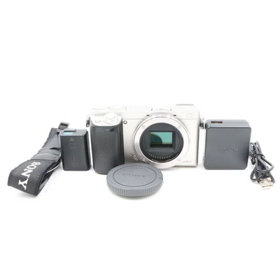 Sony Alpha a6000 ILCE-6000 24.3MP Body Silver Shutter Count: 2944 [Near Mint+] - Image 1 of 4
