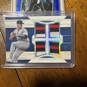 2024 Panini National Treasures Cade Kuehler Silver Holo Quad Patch #13/25 GSQ-CK - Bild 1 von 3