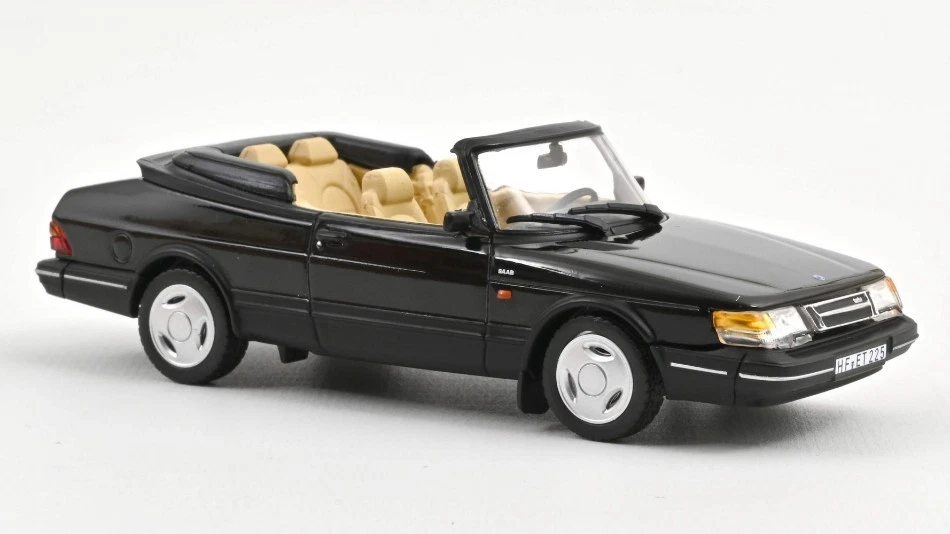 Saab 900 Turbo Convertible 1992 Black 1:43 Model 810045 Norev - Image 1 of 1