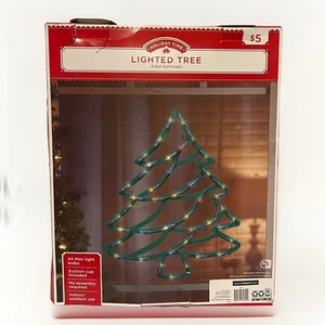 Árbol de Navidad iluminado 18 pulgadas 43 mini bombillas montadas para interiores y exteriores - Imagen 1 de 2