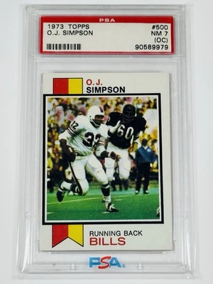 1973 TOPPS O.J. SIMPSON #500 PSA 7 (OC) - Image 1 of 2