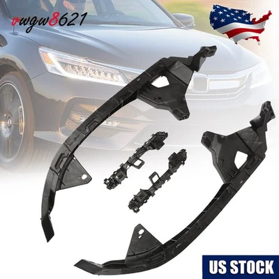 Soporte de parachoques delantero 4 piezas y soporte de faros diestro y derecho para Honda Accord 2013-2016 Foto 1 de 4