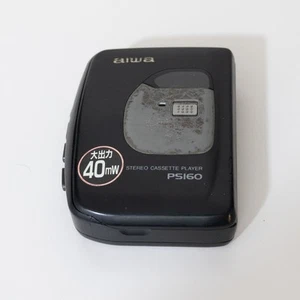 Aiwa PS160 Reproductor de Cassette Estéreo Super Bass 40mW - Falta Batería Puerta - Imagen 1 de 4