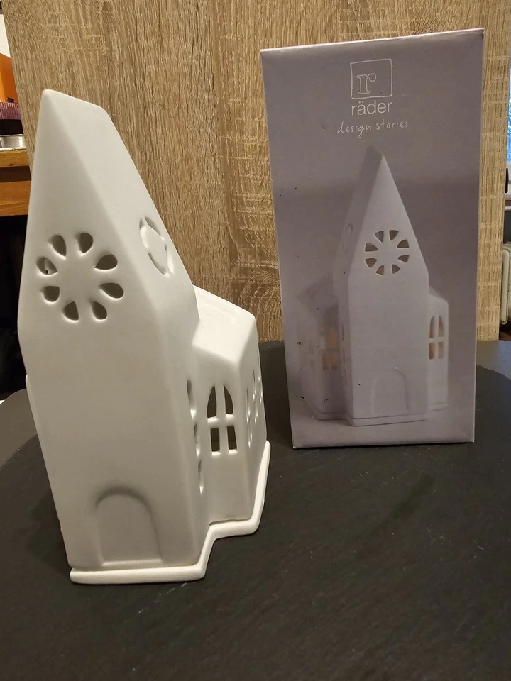 Räder Lichthaus Kirche , Porzellan, Windlicht Teelichthalter - Bild 1 von 1