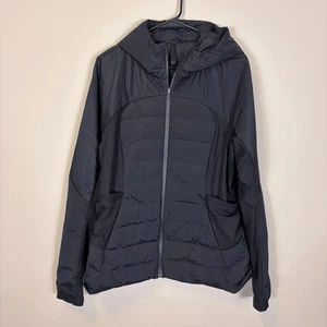 Lululemon Black Down For It All Zip Up Hooded Puffer Jacket 14 - Picture 1 of 8