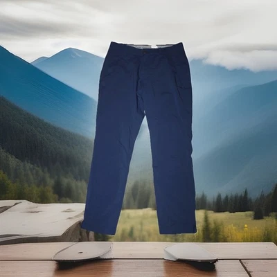 Calça Under Armour masculina 32 x 30 azul sólido golfe elástica cintura projetada - Imagem 1 de 4