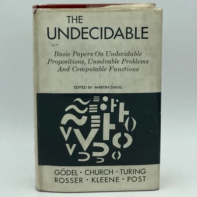 The Undecidable - Martin Davis (1st edition HC) Raven Press, 1965 - Image 1 of 4