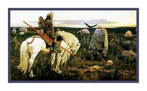 Viktor Mikhailovich Vasnetsov Caballero en la Encrucijada Contado Punto de Cruz Patrón - Imagen 1 de 3