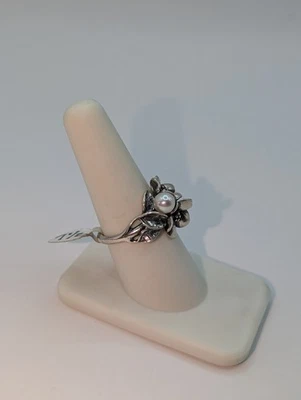 Trollbeads Hawthorn with Pearl Ring LAA925 - Image 1 of 4