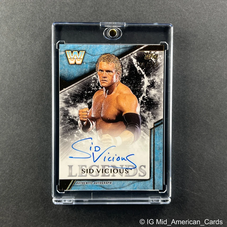 2017 Topps Legends Of WWE Sid Vicious On Card Auto Autograph /199 - Image 1 of 4