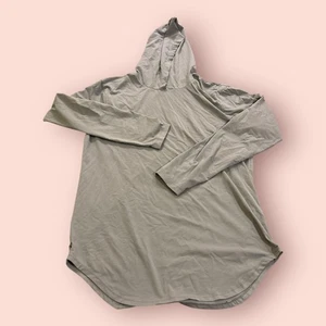 Camisa con Capucha Cuts Para Hombre Grande Gris Dobladillo Curvo Ajuste Firma Manga Larga Pullover - Imagen 1 de 7