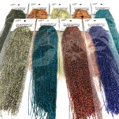 FLASHABOU WEAVE - Fly Tying Flash Material by Hedron - 10 Colors Available NEW! - Image 1 of 2