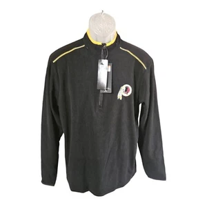 Washington Redskins Antigua Black Quarter Zip Pullover Sweater Size Small - Bild 1 von 9
