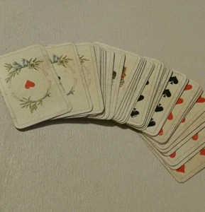 Ancien jeu de 32 cartes Allemagne B Dondorf Patience Karten petit format 19ème - Imagen 1 de 11