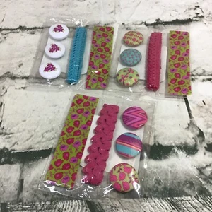 MICHAELS Trim & Buttons (1 yd+3 Buttons) Lot Of 3 Packages Hippie Boho Floral - Picture 1 of 6