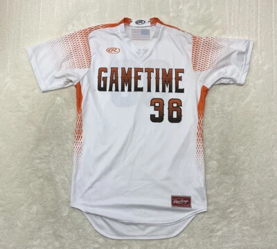 Jersey Rawlings Para Hombre Talla M Gametime 36 Manga Corta Cuello en V Blanco Naranja Verde  Foto 1 de 4