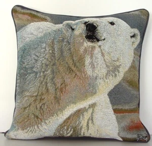 Polar Bear On The Move By Al Agnew Tapestry Pillow New - Picture 1 of 7