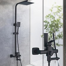 Columna de Ducha Set de Ducha con 20CM Cabezal de Ducha Lluvia y Ducha de Mano