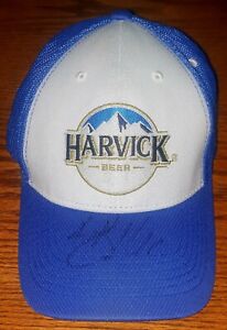 🔥 AUTOGRAPHED KEVIN HARVICK BEER HAT ✔ TEAM ISSUED ONLY ✔ BUSCH VERY RARE & HTF