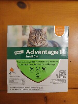 Advantage II For Small Cats 5-9 Lbs - 4 Pack -  FLEA TREATMENT CONTROL • 47.53€