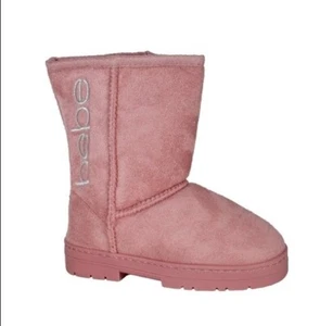 BEBE Microsuede Faux Fur Lined Winter Boots Girls Size 13M Blush/Pink NWT - Picture 1 of 1