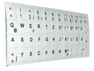 T-PROTEK DEUTSCHE Tastaturaufkleber Silber MATT 48 Tasten für Lenovo Yoga Notebook