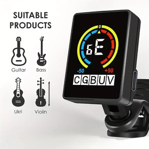 Guitar Tuner Clip Tuner Rechargeable Guitar Tuner for Ukulele Banjo Guitars USA - Picture 1 of 14