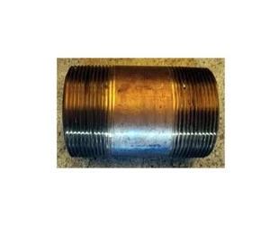 2x5 inches Red Brass Nipple Never Used - Picture 1 of 1