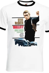 Bullitt Steve McQueen Classic Movie Car Lover Hombre Camiseta - Imagen 1 de 2