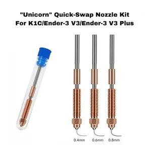 0.4/0.6/0.8 mm"Unicorn" Quick-Swap Nozzle Kit For Creality K1C Swift Install - Picture 1 of 10