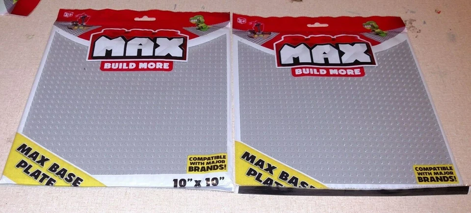 MAX Build More Placas Base 2 Paquetes 10" x 10" Gris Nuevo Precintado Foto 1 de 1