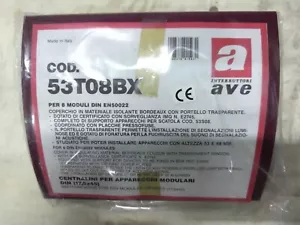 AVE 53T08BX COPERCHIO IP40 8 MODULI DIN PER SCATOLE BL06P e BL06CG - Foto 1 di 2