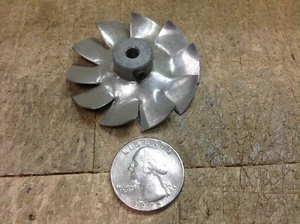 10 blade aluminum cooling fan 3/16 inch mount x 2 inch x 1/2 wide set screw  - Picture 1 of 5