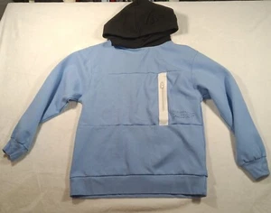 Zara Sweatshirt Hoodie Blue Black Girls Size 11-12 Kangaroo Pocket Long Sleeve - Picture 1 of 7