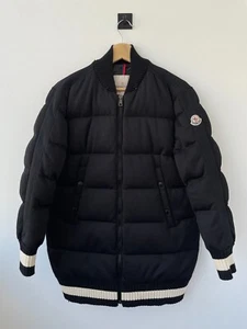 Moncler Blazer Jacket Coat Zipper Down Black Size 1 Men's - Picture 1 of 24