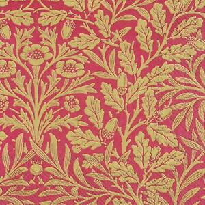 V&A Acorn Red Gold Christmas Paper Napkins Lunch Cocktail Xmas 3-ply Serviettes