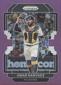 2022 Panini Prizm - Tier II Omar Narvaez #217 Purple Prizm - Picture 1 of 2