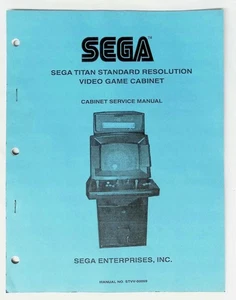 Sega Titan 1995 resolución estándar gabinete de videojuegos manual de servicio - Imagen 1 de 6