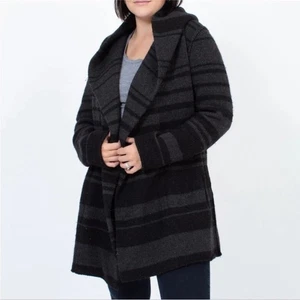 Vince Sophie bunte Streifen Kapuze Yak Wolle Decke Cardigan Small $ 440 - Bild 1 von 9