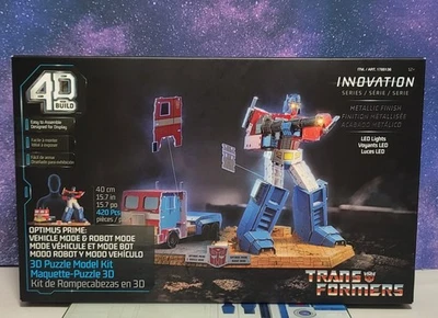 4D Build Transformers Optimus Prime 3D Model Kit with LED Lights - SEALED NEW - Image 1 of 4