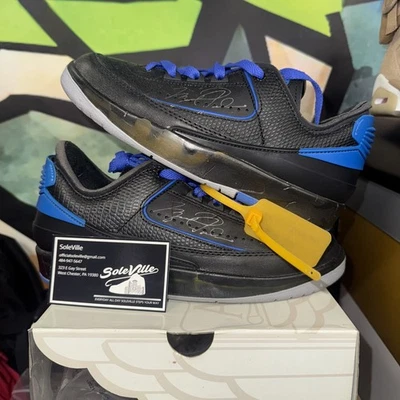 Tamanho 5 - Off-White x Air Jordan 2 Retro SP Preto Baixo Varsity Royal - Imagem 1 de 4