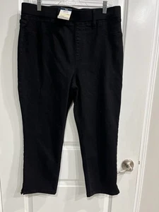 NWT Terra Sky Size 0X (14) Black Capri Pants Free Gift! - Picture 1 of 14
