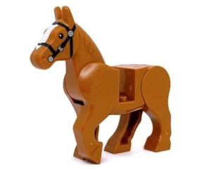 NEW LEGO HORSE - DARK ORANGE - ITEM #10509 LION KNIGHT CASTLE Moveable Legs - Picture 1 of 1