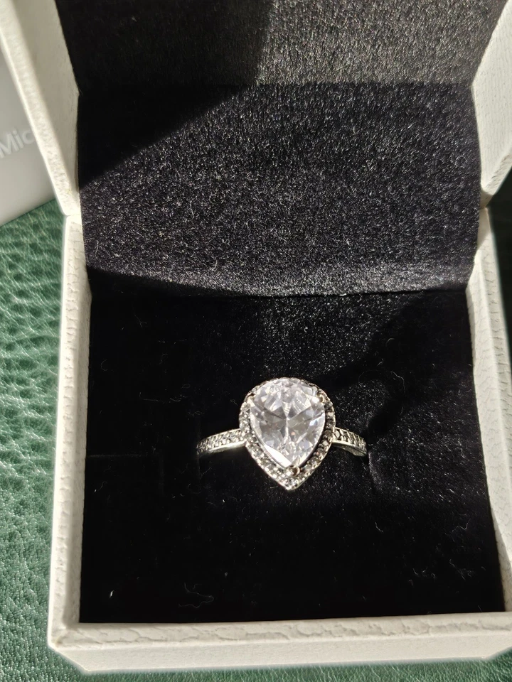 Pandora Ring Sterling Silber S925 ALE 56 Strahlender Tropfen - Bild 1 von 4