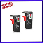 2 Pack Battery Tester, Universal Battery Checker for AA / AAA / C / D / 9V US