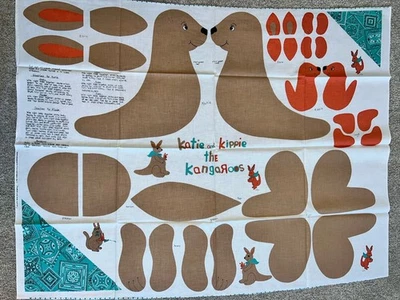 Aplique de boneca de tecido Katie And Kippie The Kangaroos 44"x35" - Imagem 1 de 4
