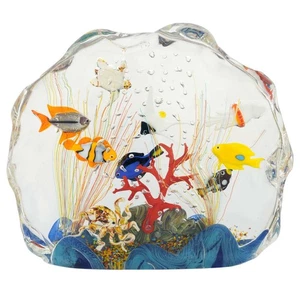 Acuario grande de cristal de Murano GlassOfVenice con peces y vida marina - 10 peces - Imagen 1 de 6